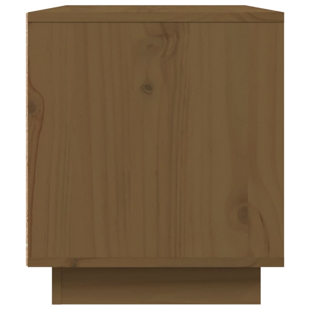 TV-taso hunajanruskea 80x35x40,5 cm täysi mänty - Sisustajankoti.fi