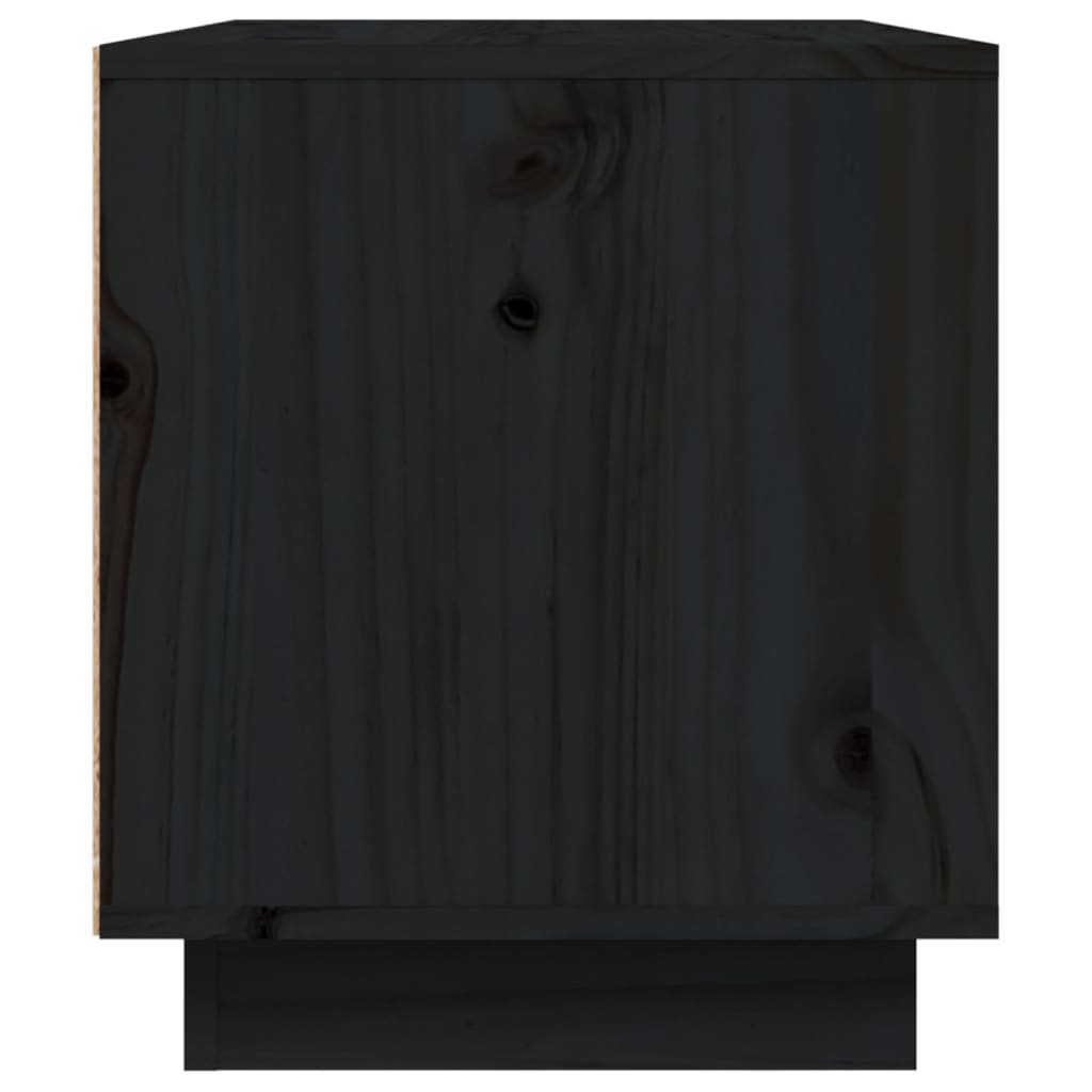 TV-taso musta 80x35x40,5 cm täysi mänty - Sisustajankoti.fi