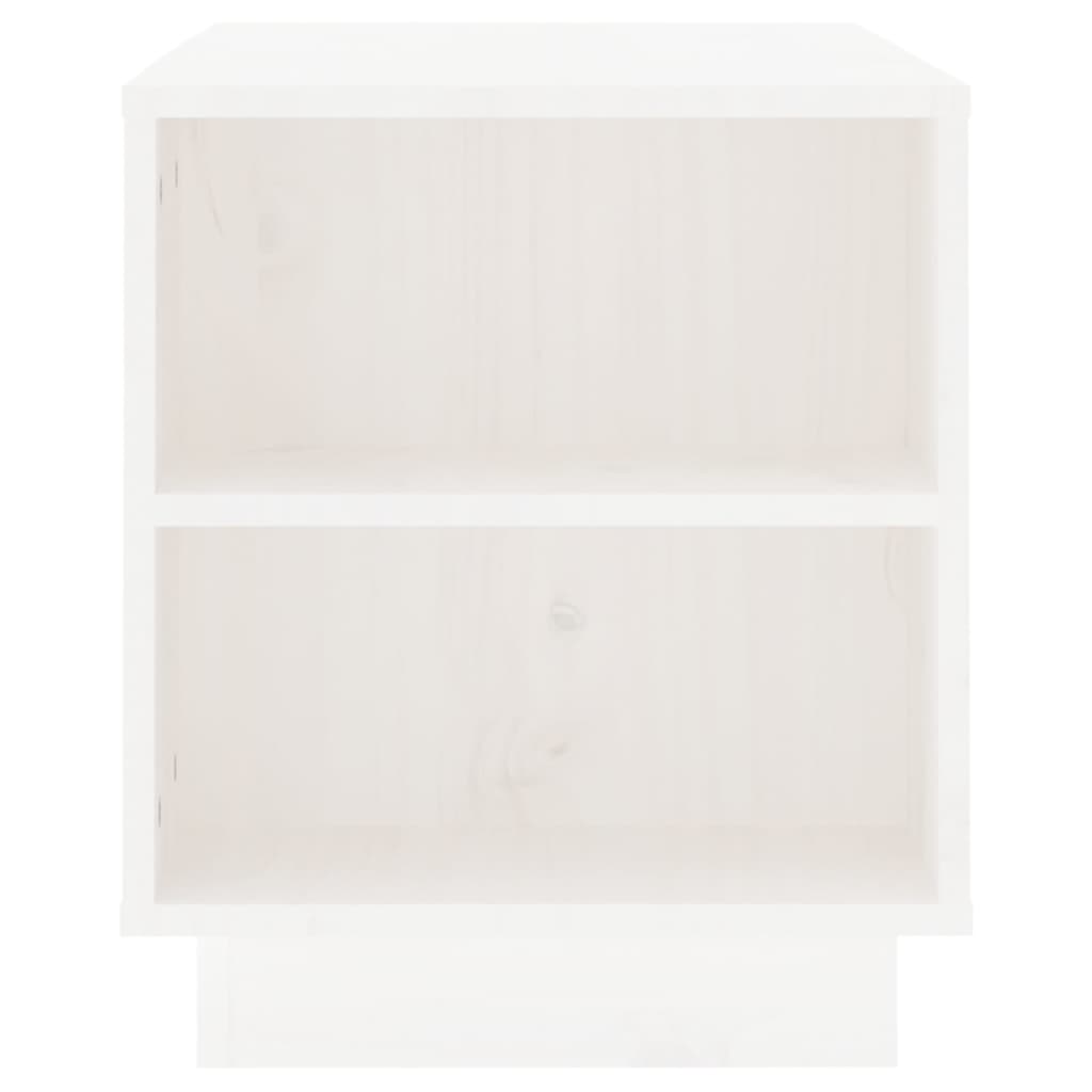 TV-taso valkoinen 110x35x40,5 cm täysi mänty - Sisustajankoti.fi