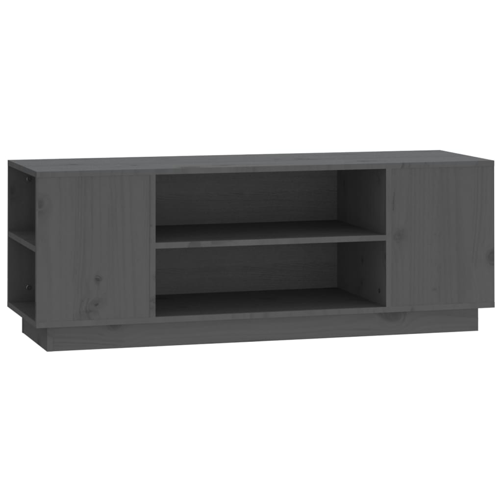 TV-taso harmaa 110x35x40,5 cm täysi mänty - Sisustajankoti.fi