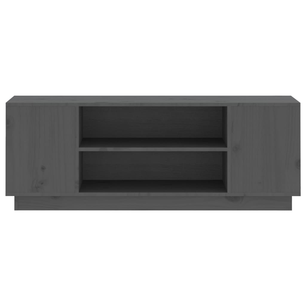 TV-taso harmaa 110x35x40,5 cm täysi mänty - Sisustajankoti.fi