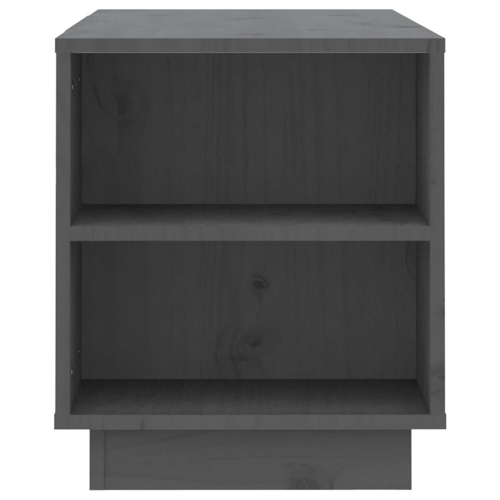 TV-taso harmaa 110x35x40,5 cm täysi mänty - Sisustajankoti.fi