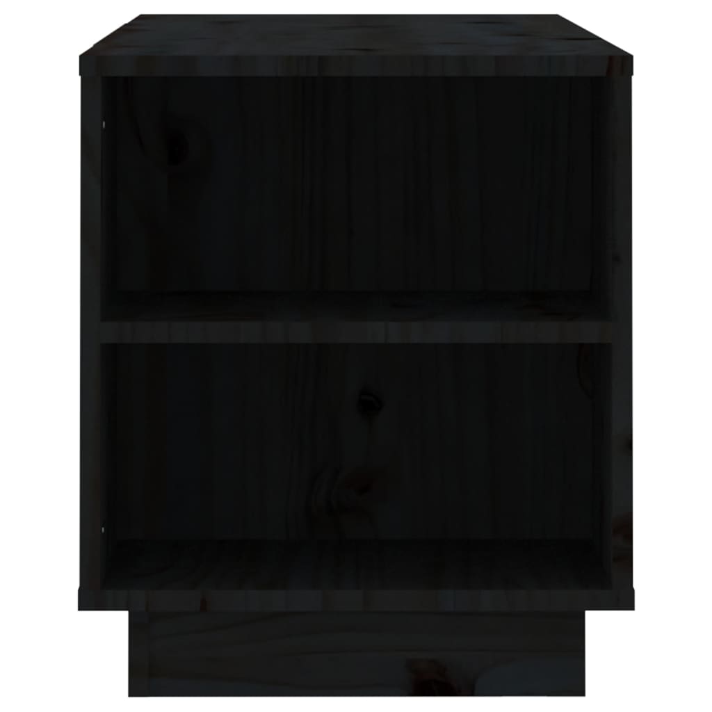 TV-taso musta 110x35x40,5 cm täysi mänty - Sisustajankoti.fi