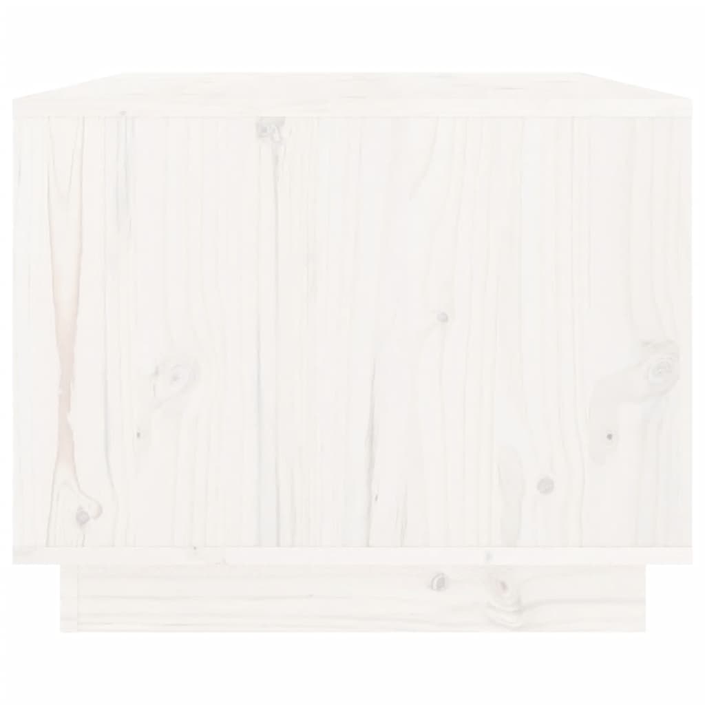 Sohvapöytä valkoinen 80x50x40 cm täysi mänty - Sisustajankoti.fi