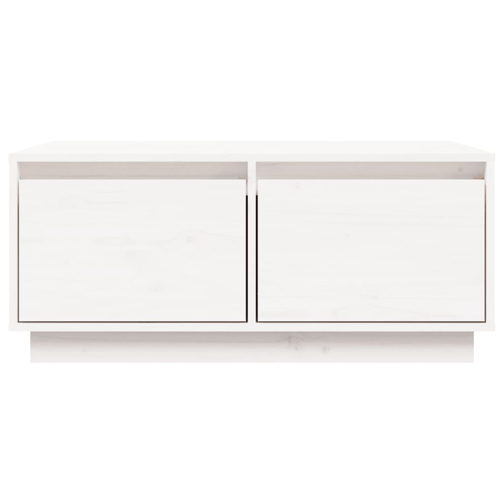 Sohvapöytä valkoinen 80x50x35 cm täysi mänty - Sisustajankoti.fi