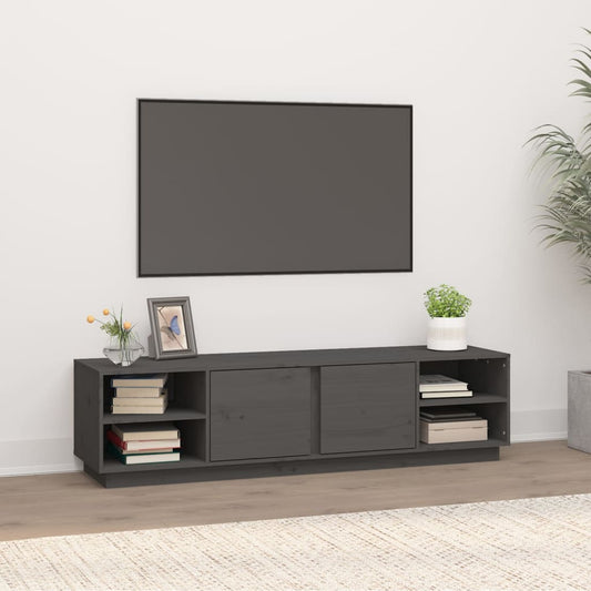 TV-taso harmaa 156x40x40 cm täysi mänty - Sisustajankoti.fi
