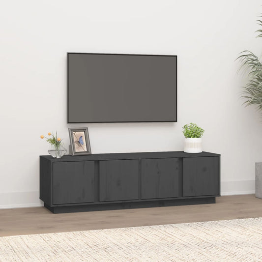 TV-taso harmaa 140x40x40 cm täysi mänty - Sisustajankoti.fi