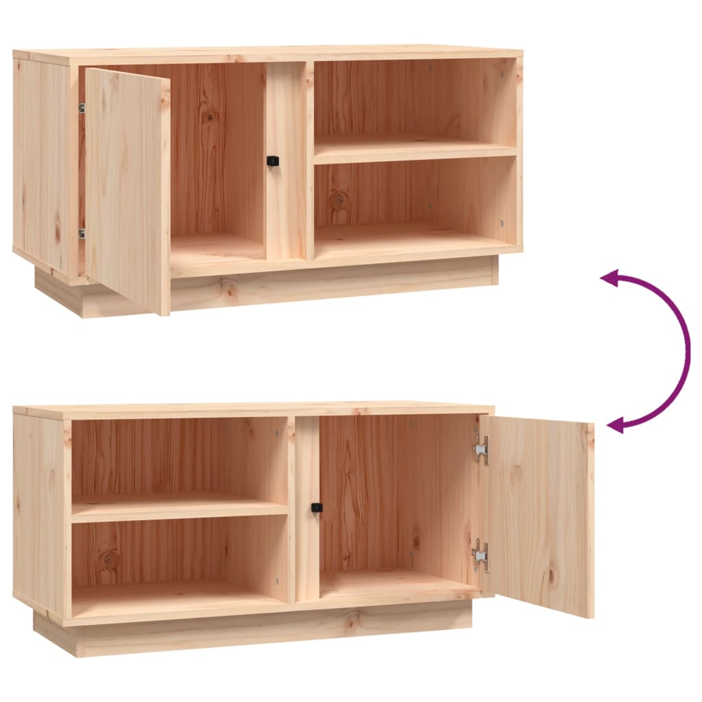 TV-taso 80x35x40,5 cm täysi mänty - Sisustajankoti.fi