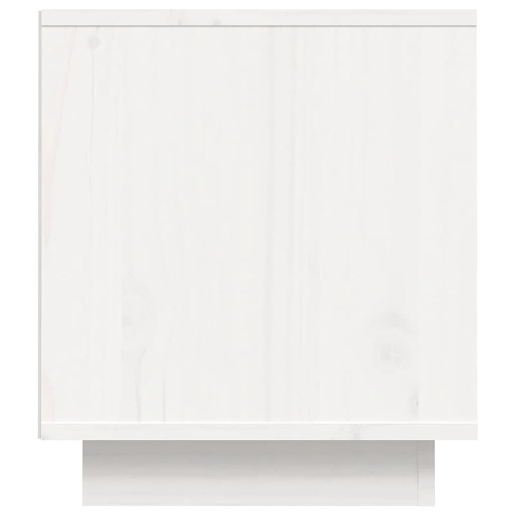 TV-taso valkoinen 80x35x40,5 cm täysi mänty - Sisustajankoti.fi