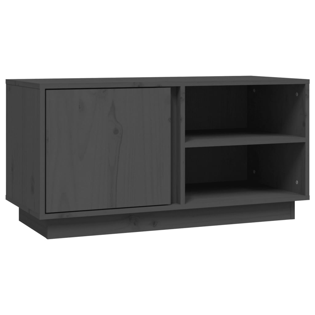 TV-taso harmaa 80x35x40,5 cm täysi mänty - Sisustajankoti.fi