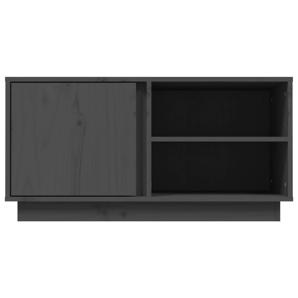TV-taso harmaa 80x35x40,5 cm täysi mänty - Sisustajankoti.fi