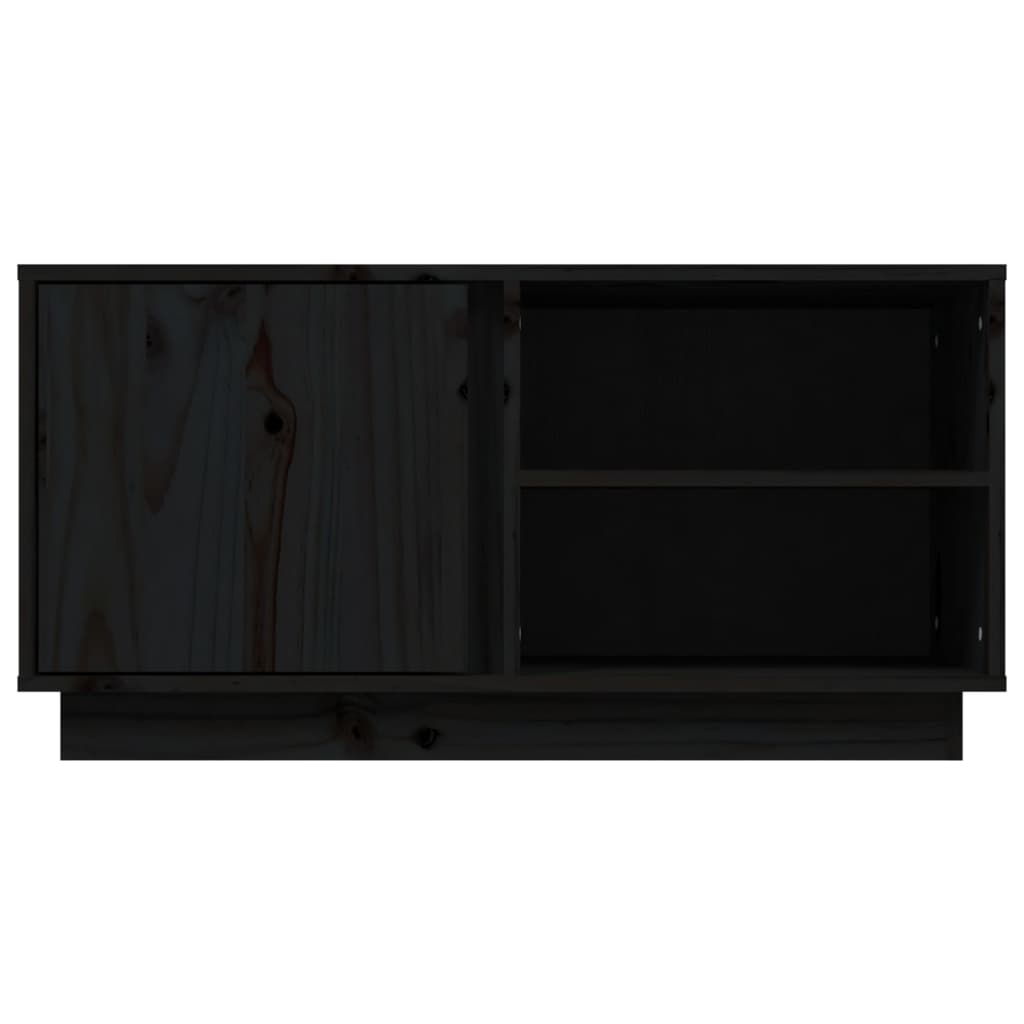 TV-taso musta 80x35x40,5 cm täysi mänty - Sisustajankoti.fi
