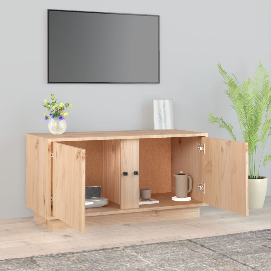 TV-taso 80x35x40,5 cm täysi mänty - Sisustajankoti.fi