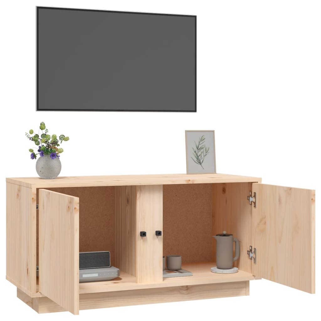 TV-taso 80x35x40,5 cm täysi mänty - Sisustajankoti.fi