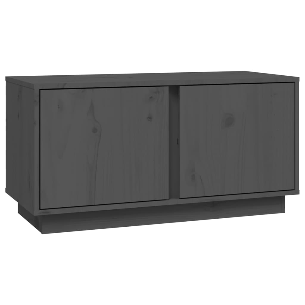 TV-taso harmaa 80x35x40,5 cm täysi mänty - Sisustajankoti.fi