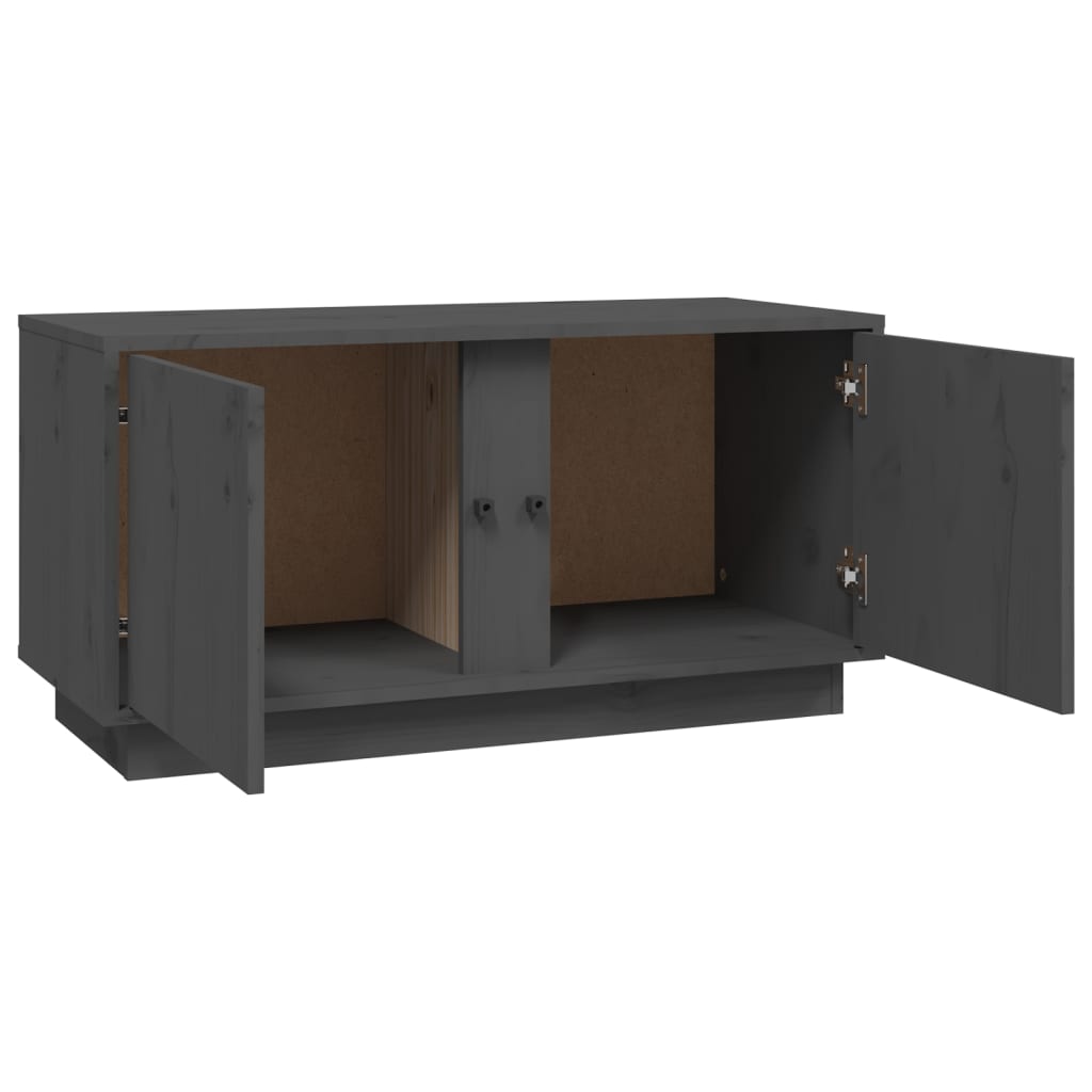 TV-taso harmaa 80x35x40,5 cm täysi mänty - Sisustajankoti.fi