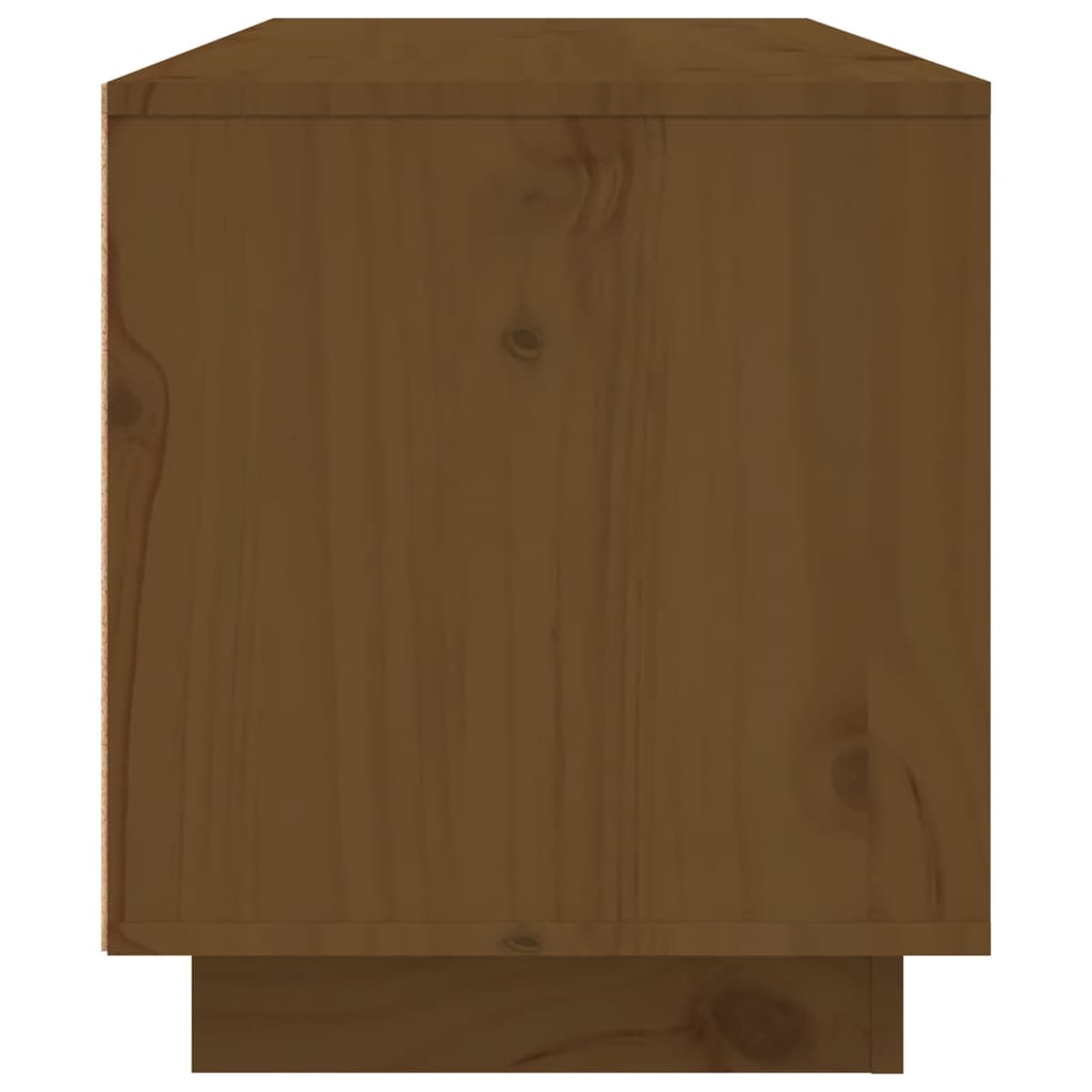 TV-taso hunajanruskea 80x35x40,5 cm täysi mänty - Sisustajankoti.fi