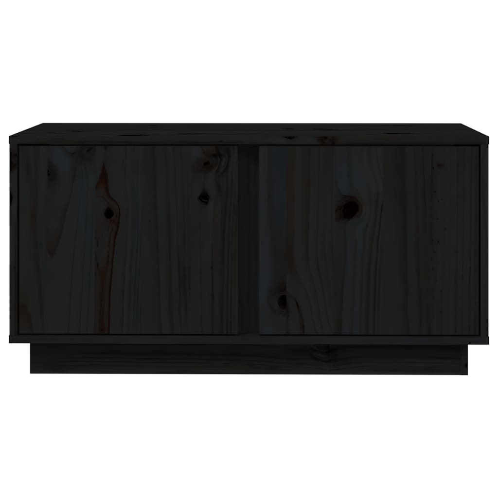 TV-taso musta 80x35x40,5 cm täysi mänty - Sisustajankoti.fi