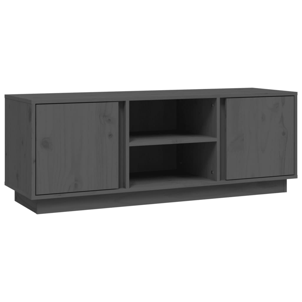 TV-taso harmaa 110x35x40,5 cm täysi mänty - Sisustajankoti.fi