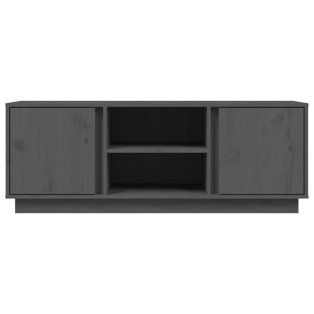 TV-taso harmaa 110x35x40,5 cm täysi mänty - Sisustajankoti.fi