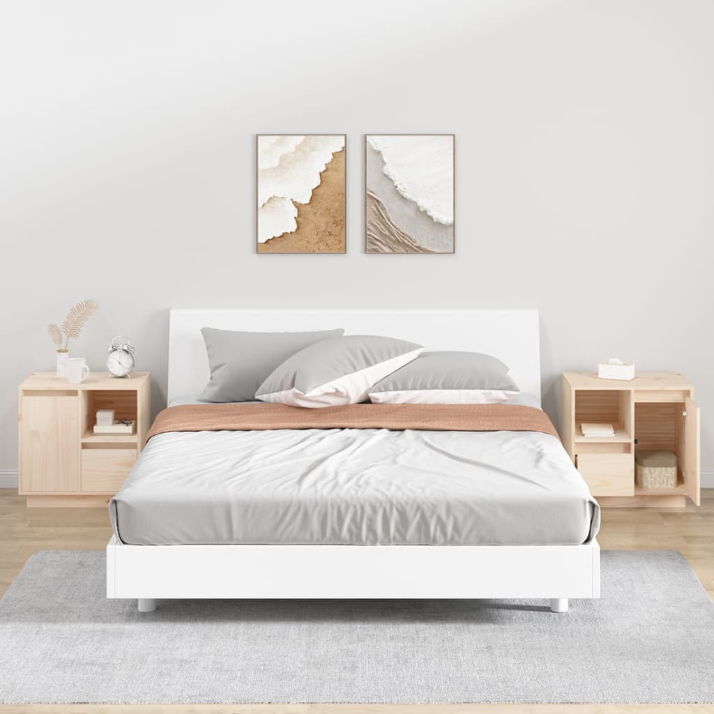 Yöpöydät 2 kpl 50x34x50 cm täysi mänty - Sisustajankoti.fi