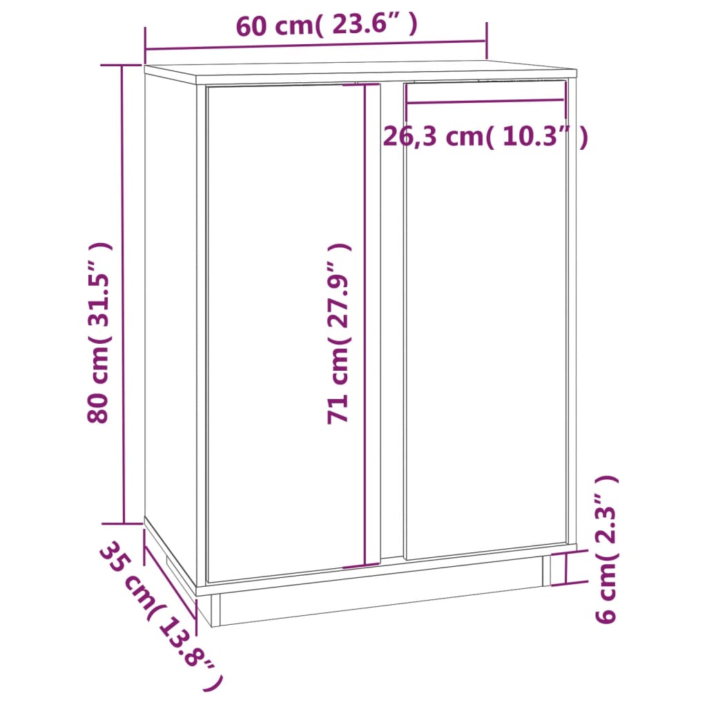 Senkki hunajanruskea 60x35x80 cm täysi mänty - Sisustajankoti.fi