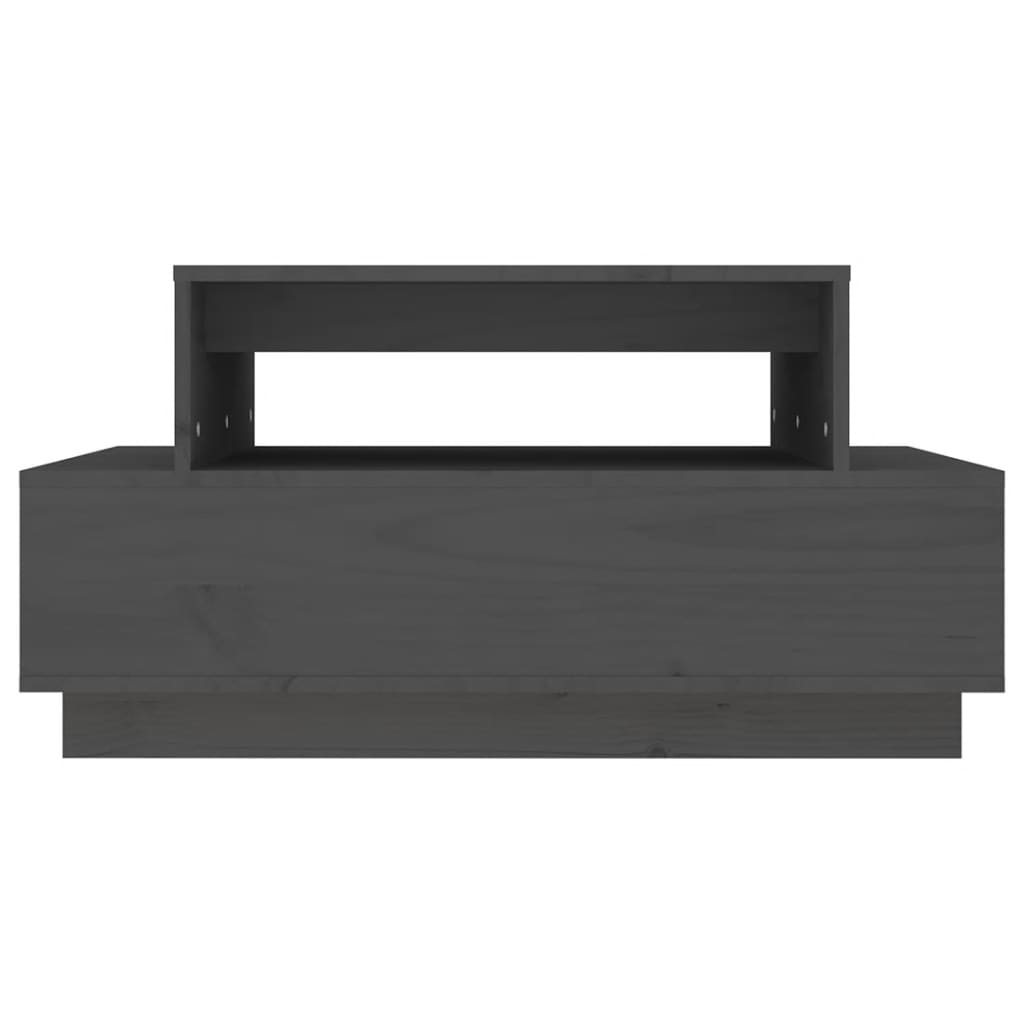 Sohvapöytä harmaa 80x55x40,5 cm täysi mänty - Sisustajankoti.fi