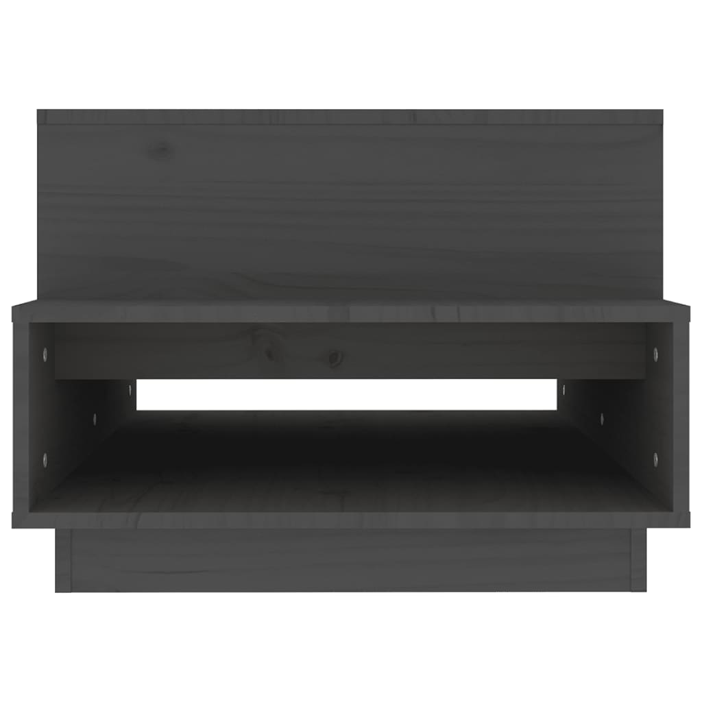 Sohvapöytä harmaa 80x55x40,5 cm täysi mänty - Sisustajankoti.fi