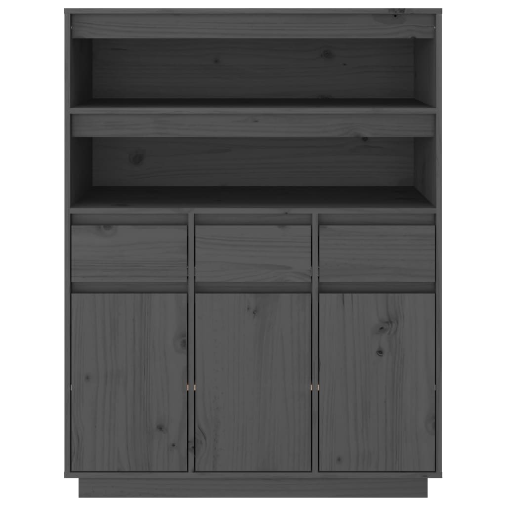 Kaappi harmaa 89x40x116,5 cm täysi mänty - Sisustajankoti.fi