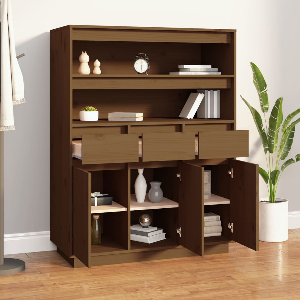Kaappi hunajanruskea 89x40x116,5 cm täysi mänty - Sisustajankoti.fi