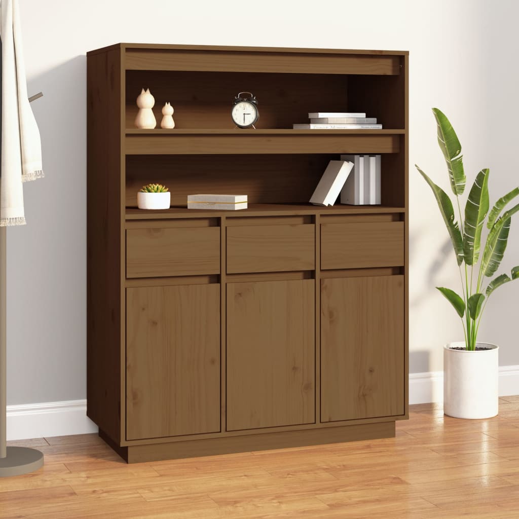 Kaappi hunajanruskea 89x40x116,5 cm täysi mänty - Sisustajankoti.fi
