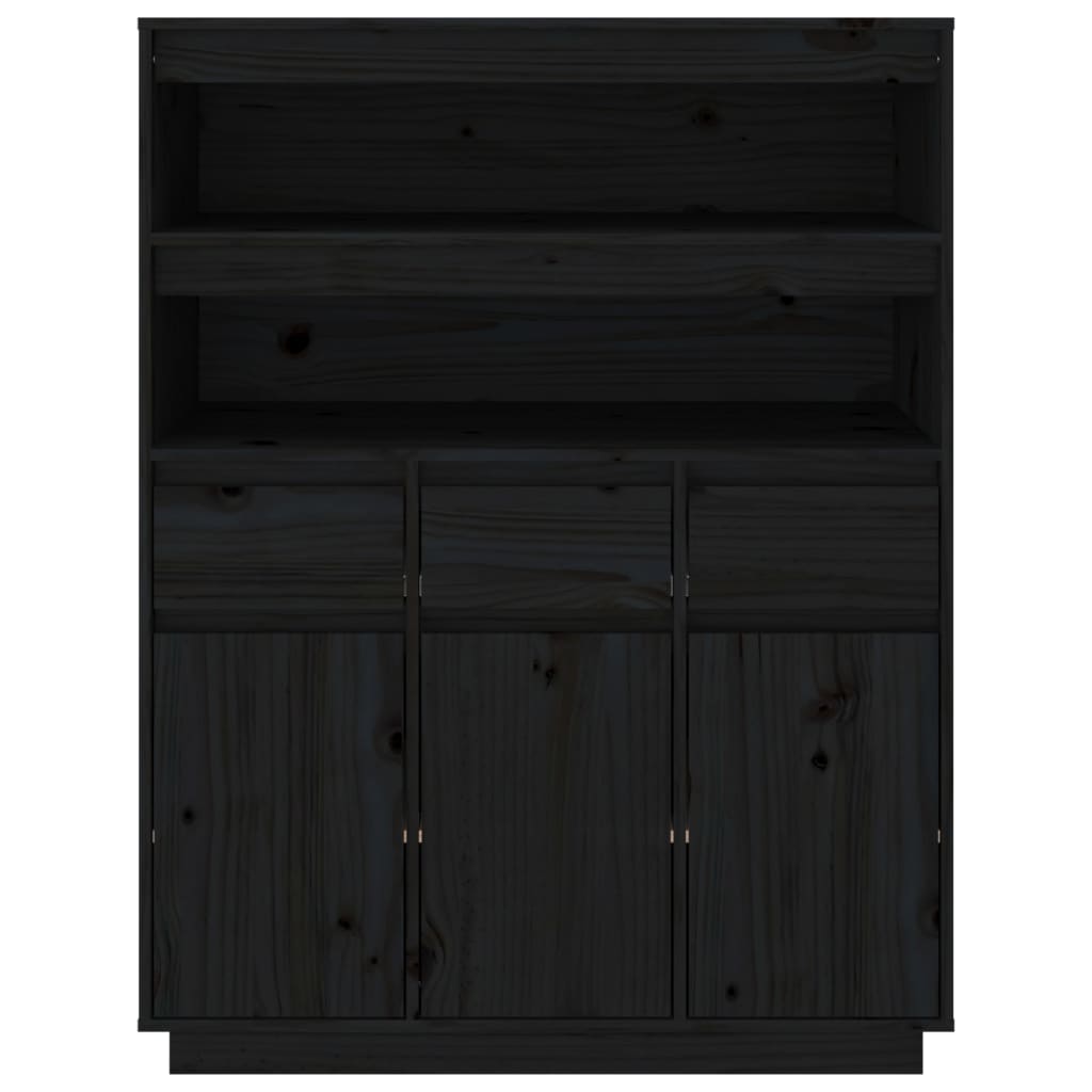 Kaappi musta 89x40x116,5 cm täysi mänty - Sisustajankoti.fi