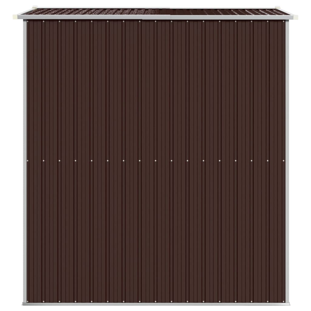 Puutarhavaja tummanruskea 192x191x223 cm galvanoitu teräs - Sisustajankoti.fi