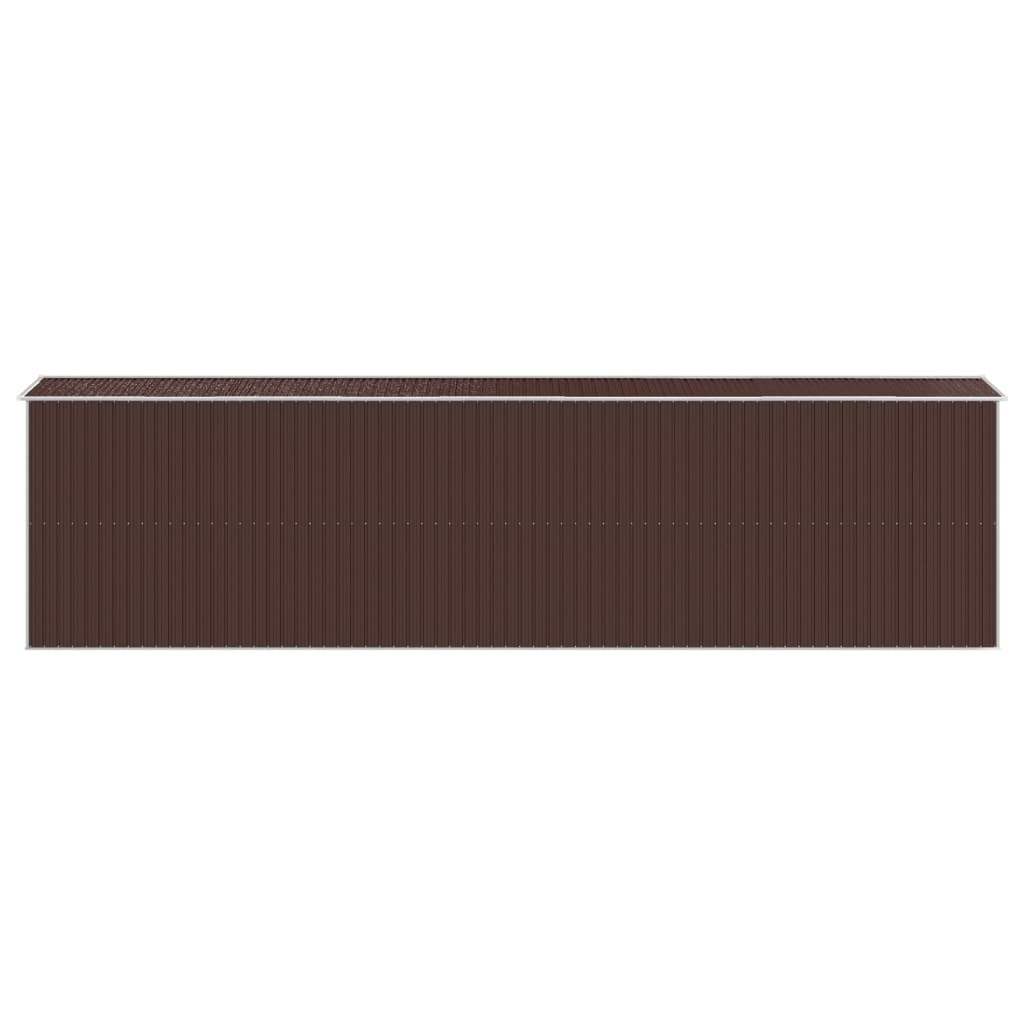 Puutarhavaja tummanruskea 192x772x223 cm galvanoitu teräs - Sisustajankoti.fi
