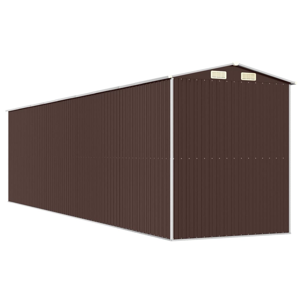 Puutarhavaja tummanruskea 192x772x223 cm galvanoitu teräs - Sisustajankoti.fi