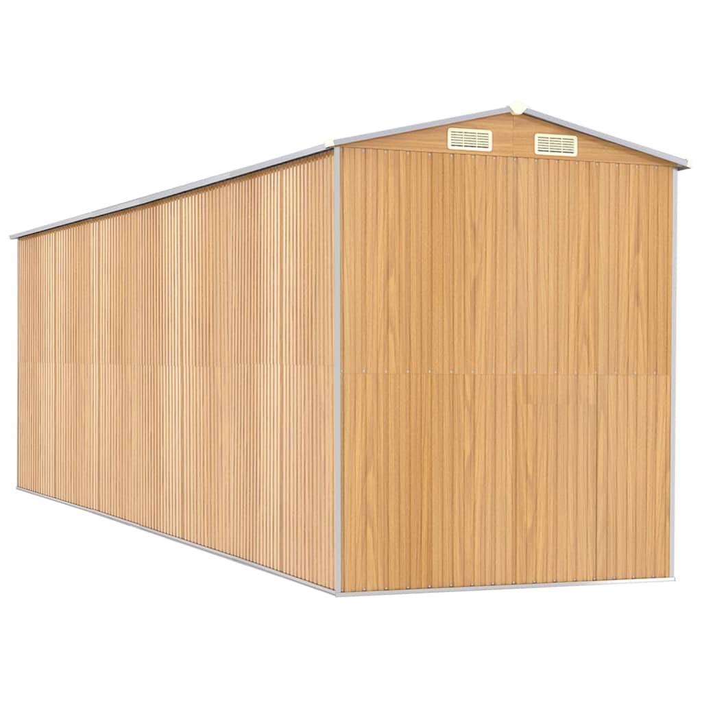 Puutarhavaja vaaleanruskea 192x606x223 cm galvanoitu teräs - Sisustajankoti.fi
