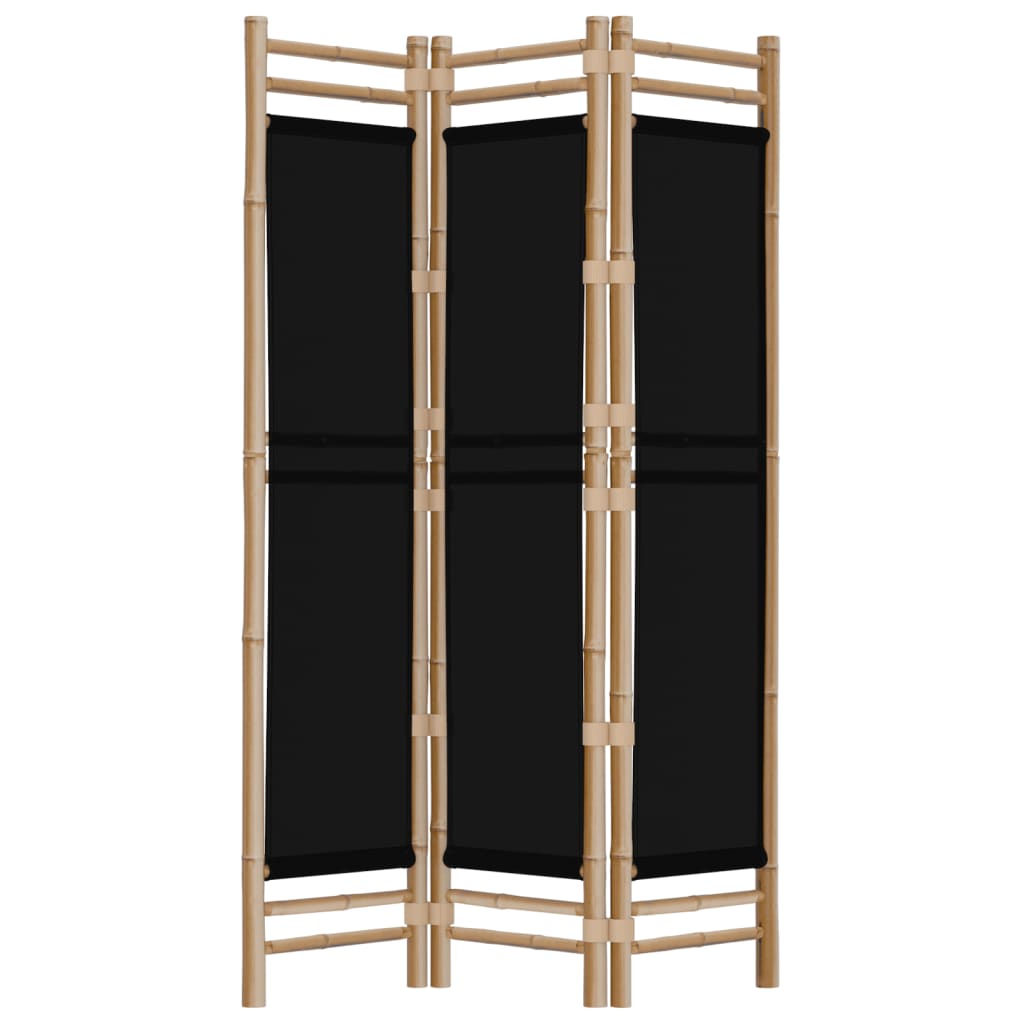 Kokoontaitettava tilanjakaja 3 paneelia 120 cm bambu ja kangas - Sisustajankoti.fi