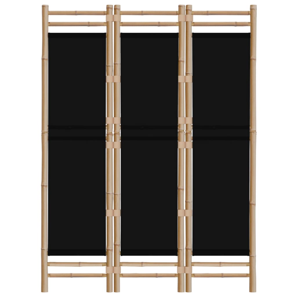Kokoontaitettava tilanjakaja 3 paneelia 120 cm bambu ja kangas - Sisustajankoti.fi