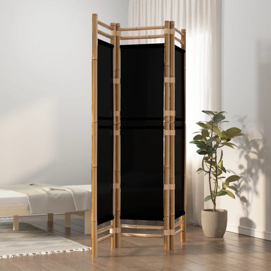 Kokoontaitettava tilanjakaja 3 paneelia 120 cm bambu ja kangas - Sisustajankoti.fi