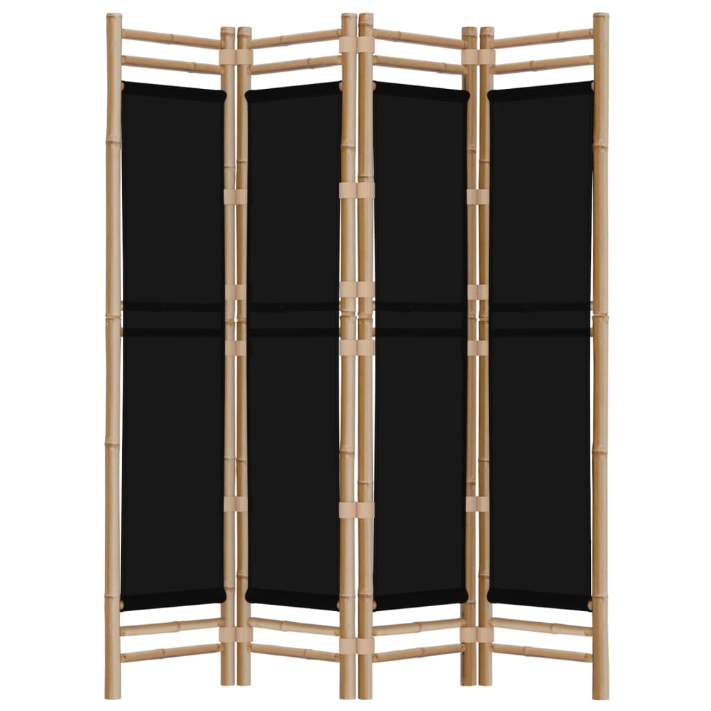 Kokoontaitettava tilanjakaja 4 paneelia 160 cm bambu ja kangas - Sisustajankoti.fi