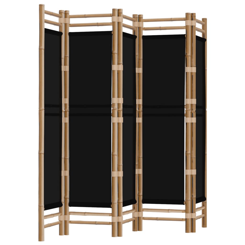 Kokoontaitettava tilanjakaja 5 paneelia 200 cm bambu ja kangas - Sisustajankoti.fi