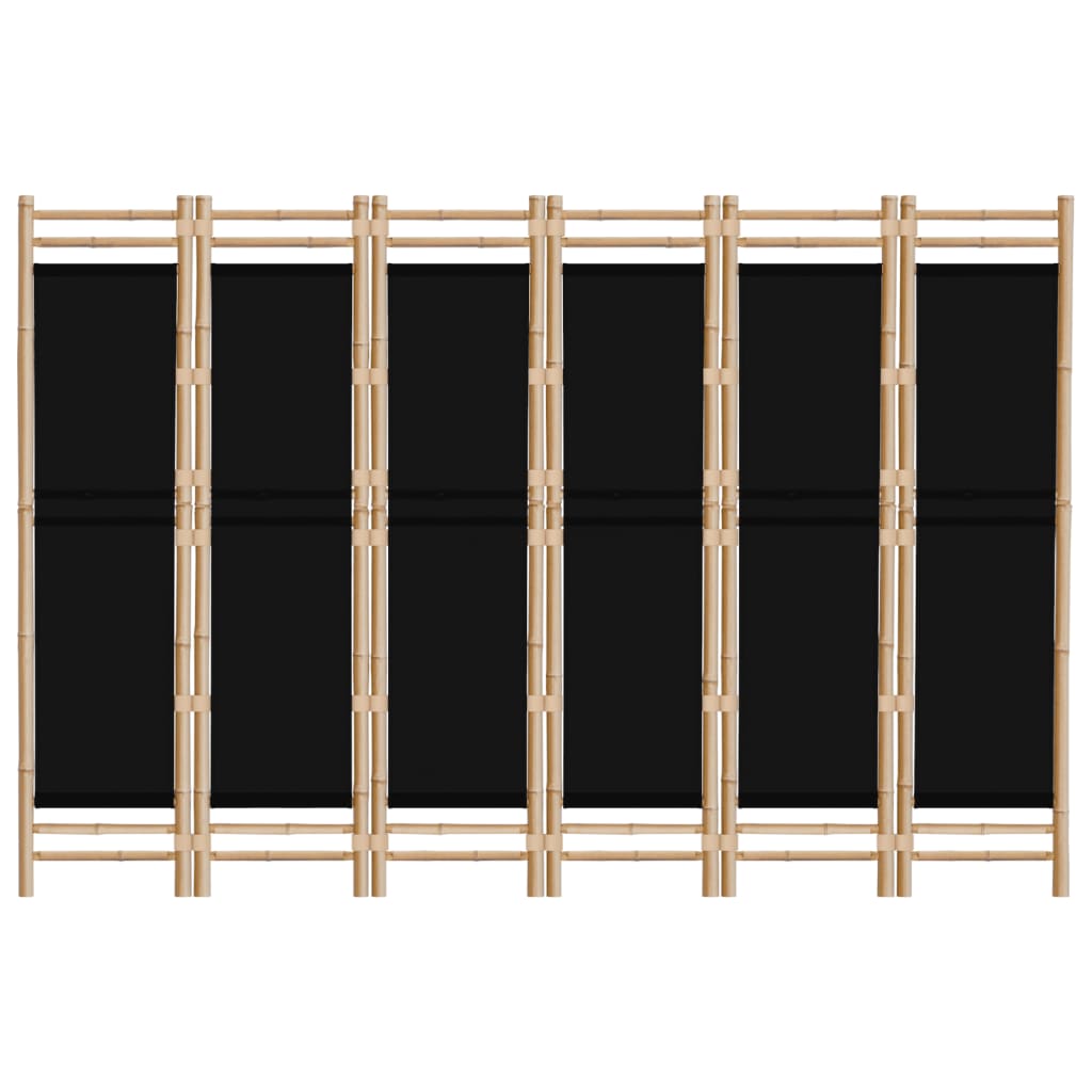 Kokoontaitettava tilanjakaja 6 paneelia 240 cm bambu ja kangas - Sisustajankoti.fi