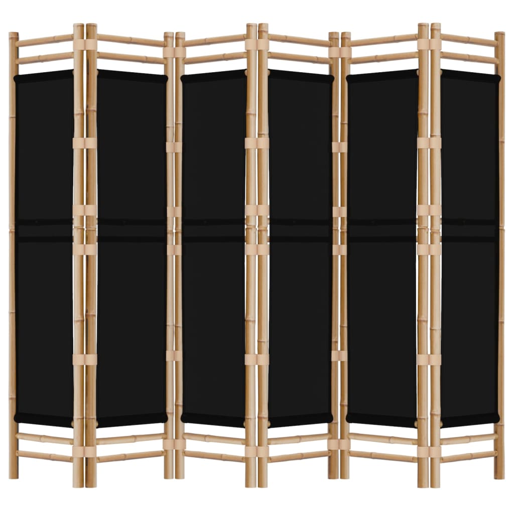 Kokoontaitettava tilanjakaja 6 paneelia 240 cm bambu ja kangas - Sisustajankoti.fi