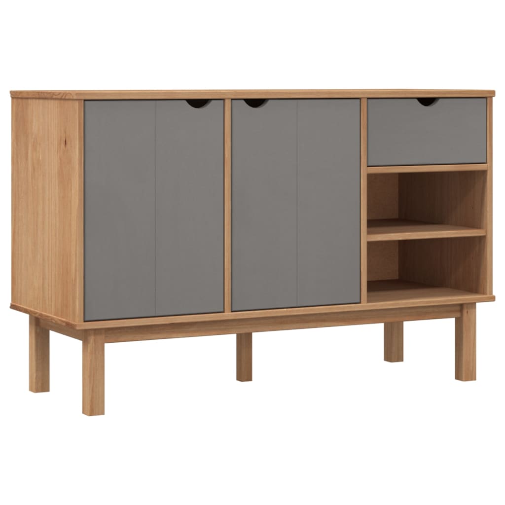 Senkki OTTA ruskea ja harmaa 114x43x73,5 cm täysi mänty - Sisustajankoti.fi
