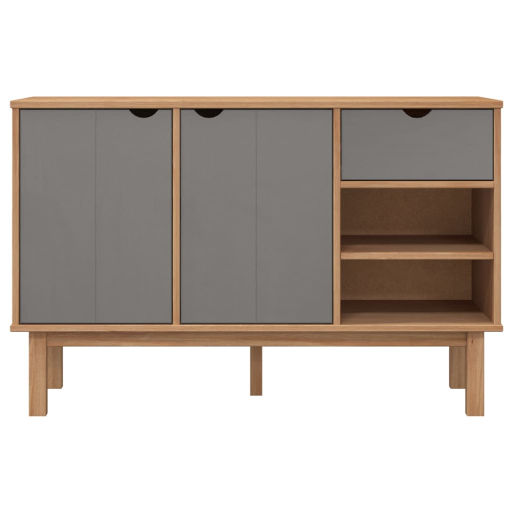 Senkki OTTA ruskea ja harmaa 114x43x73,5 cm täysi mänty - Sisustajankoti.fi