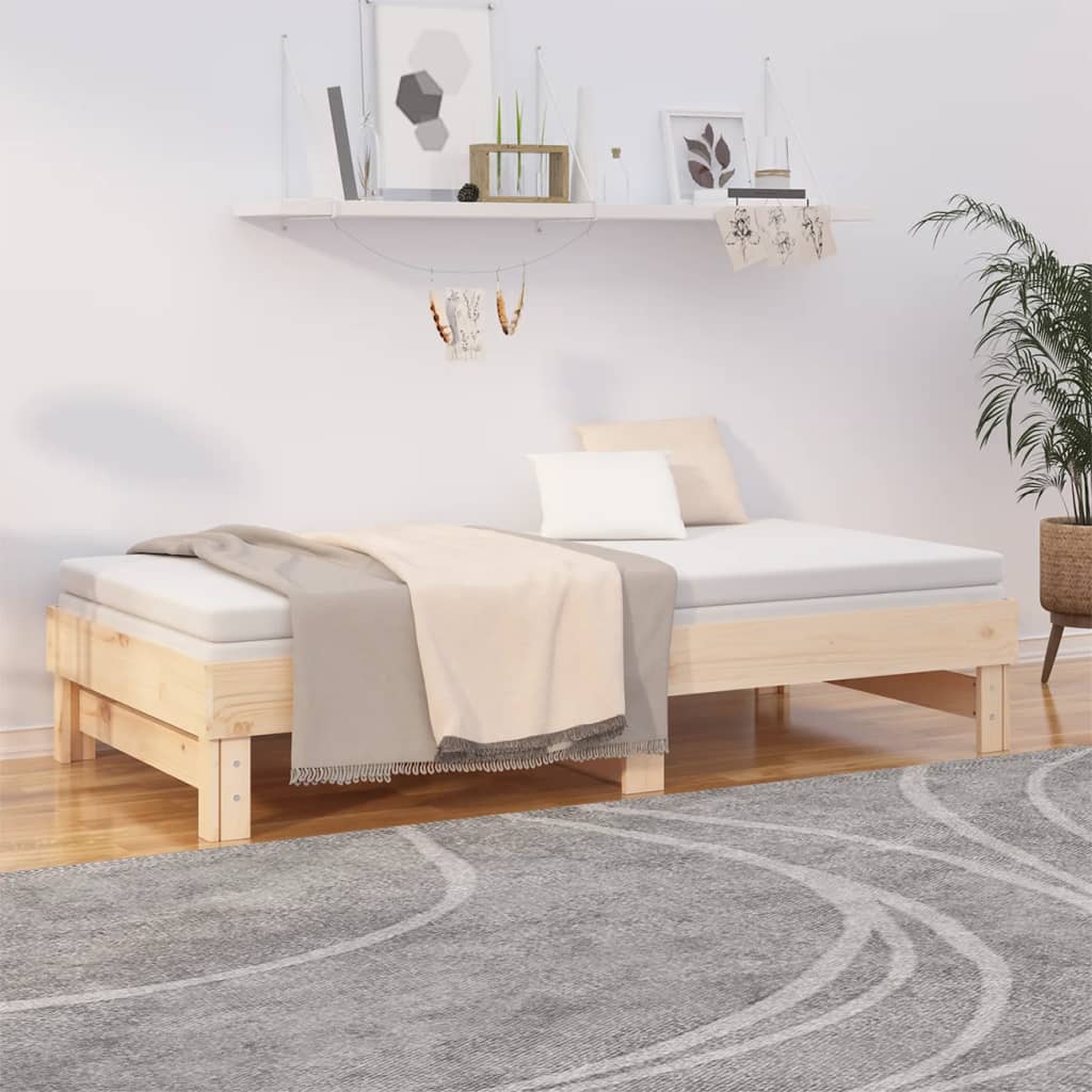 Sohvasänky ulosvedettävä 2x (75x190) cm täysi mänty - Sisustajankoti.fi