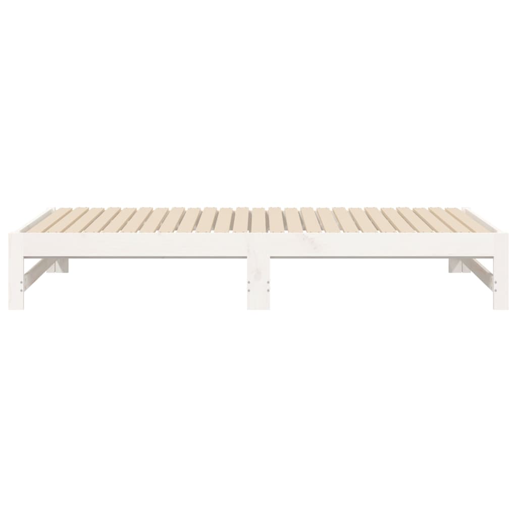 Sohvasänky ulosvedettävä valkoinen 2x (75x190) cm täysi mänty - Sisustajankoti.fi