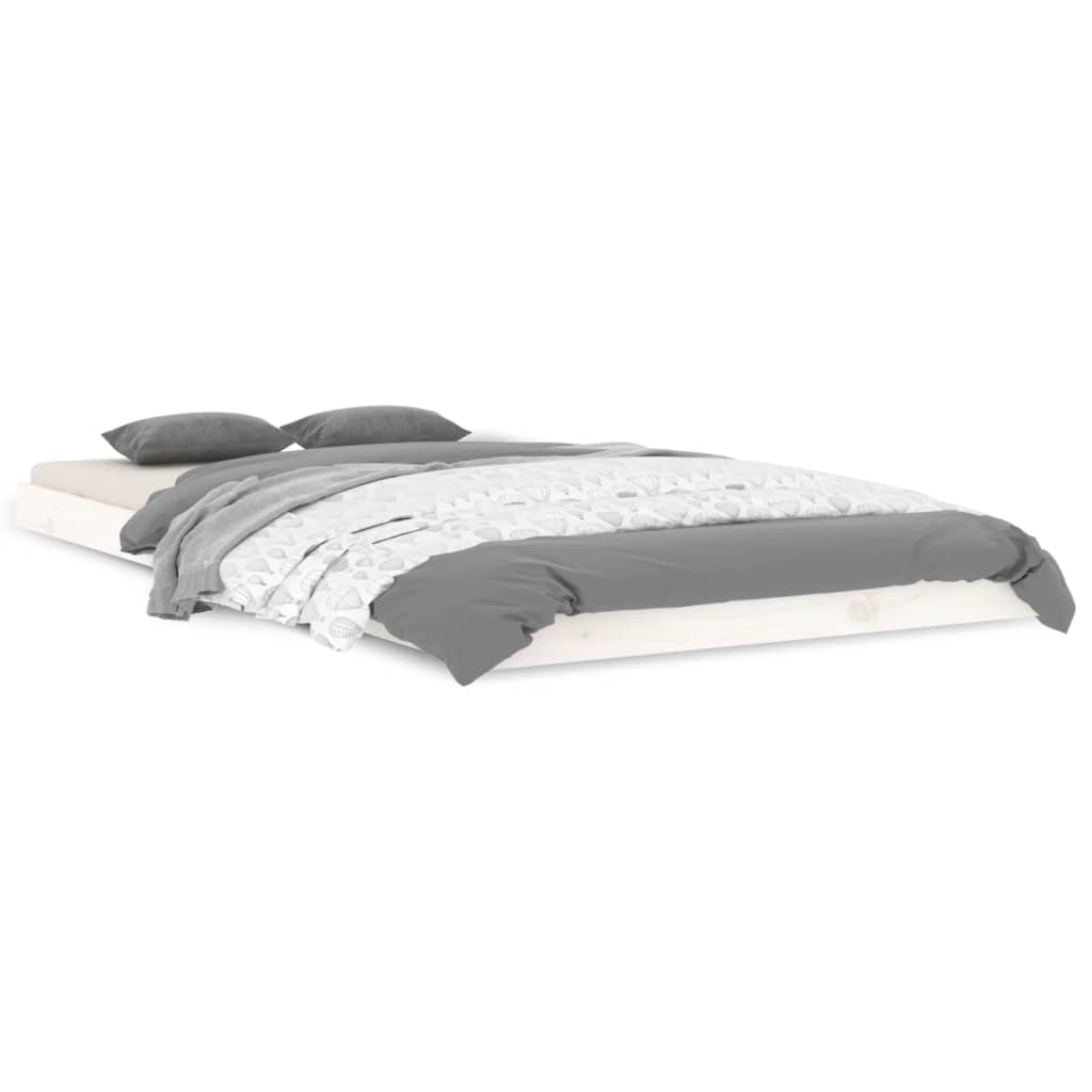 Sängynrunko valkoinen 100x200 cm täysi mänty - Sisustajankoti.fi