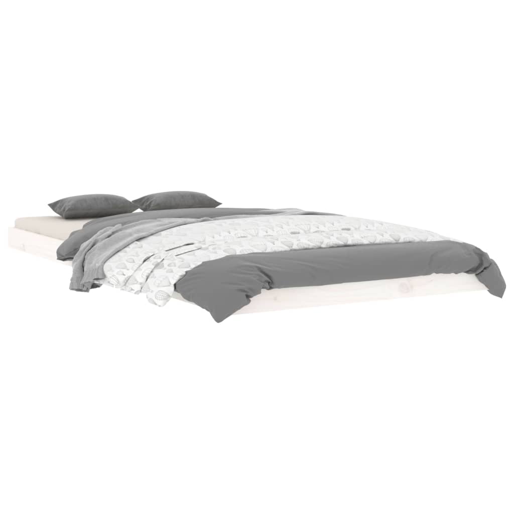 Sängynrunko valkoinen 100x200 cm täysi mänty - Sisustajankoti.fi