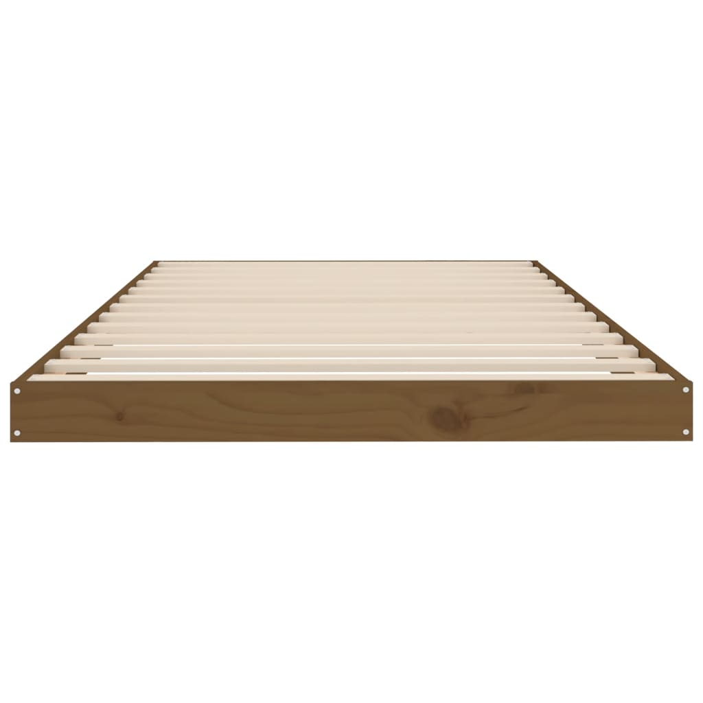 Sängynrunko hunajanruskea 100x200 cm täysi mänty - Sisustajankoti.fi